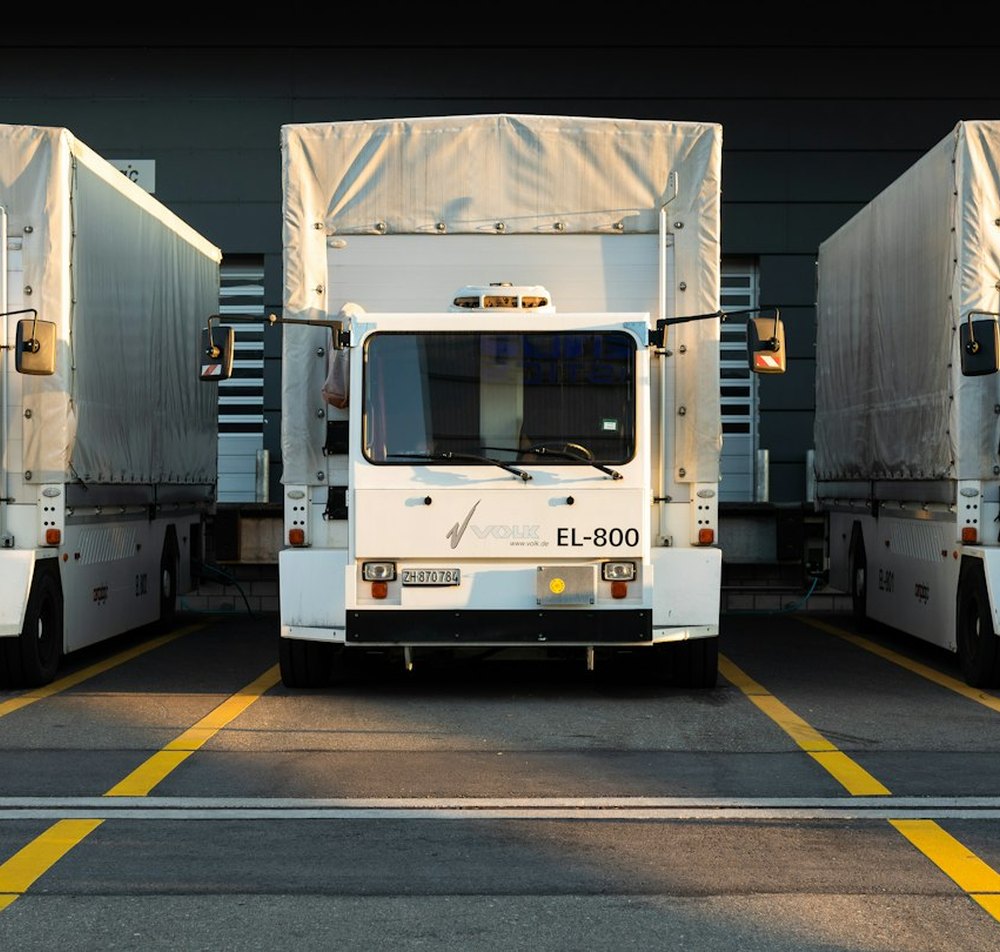 Trucks at a loading dock